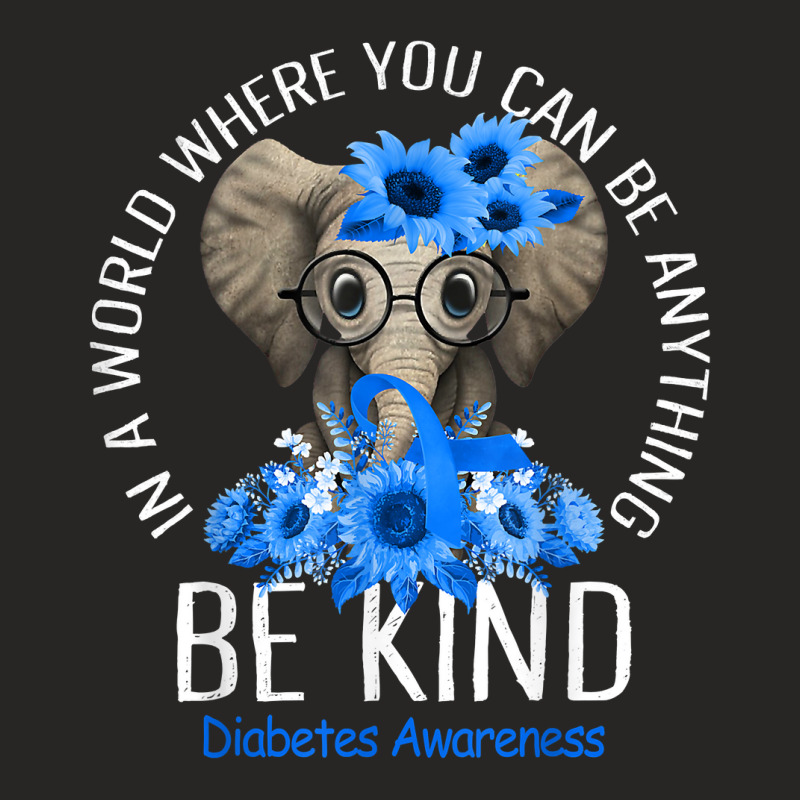 Be Kind Blue Ribbon Elephant Type 1 Diabetes Choose Kindness T Shirt Ladies Fitted T-Shirt by ormtbkluss | Artistshot