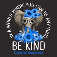 Be Kind Blue Ribbon Elephant Type 1 Diabetes Choose Kindness T Shirt Racerback Tank | Artistshot