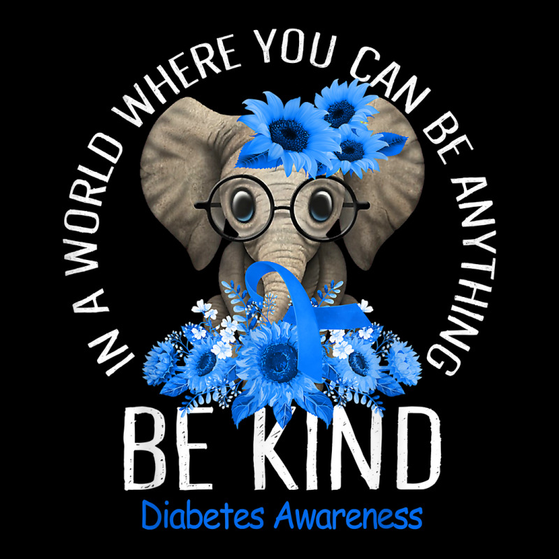 Be Kind Blue Ribbon Elephant Type 1 Diabetes Choose Kindness T Shirt Cropped Hoodie by ormtbkluss | Artistshot