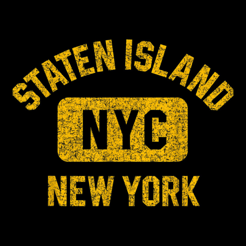 Staten Island Nyc Gym Style Distressed Amber Print Women's V-Neck T-Shirt by LilyWillis | Artistshot