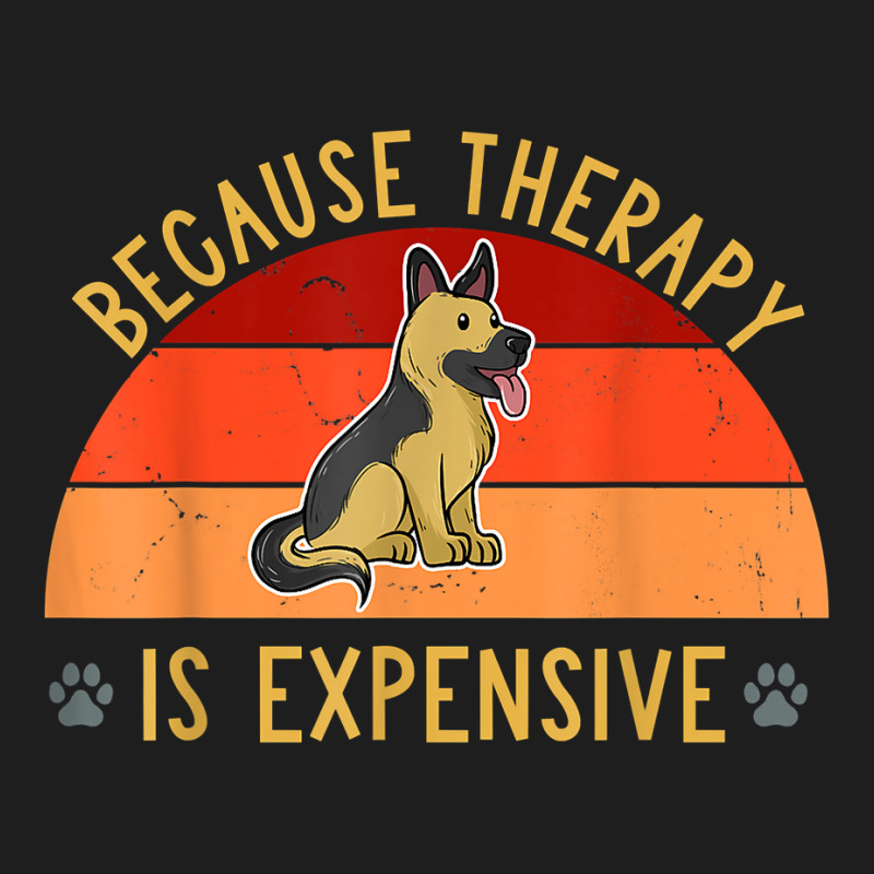 Cute German Shepherd Funny Pet Owner Dogs Are Therapy Paws T Shirt Classic T-shirt by enaqr0esch | Artistshot