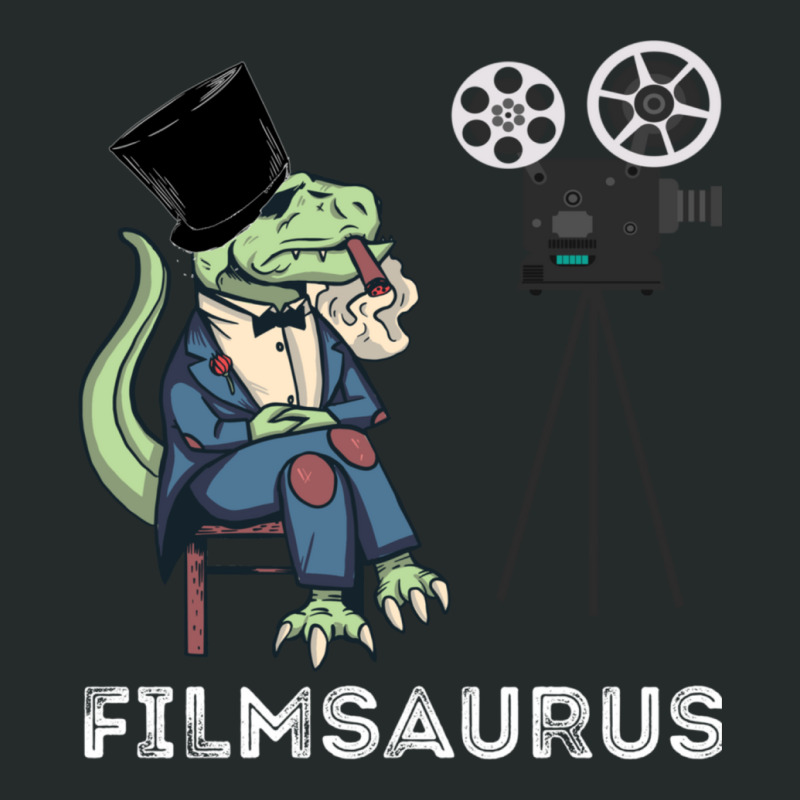 Film Dinosaur Film Director Dino Funny Film Maker T Rex Women's Triblend Scoop T-shirt by SamaraMcCullou | Artistshot