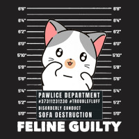 Funny Cat Feline Guilty Guilty Cat Pawlice Dept Mugshot Premium T-shirt | Artistshot