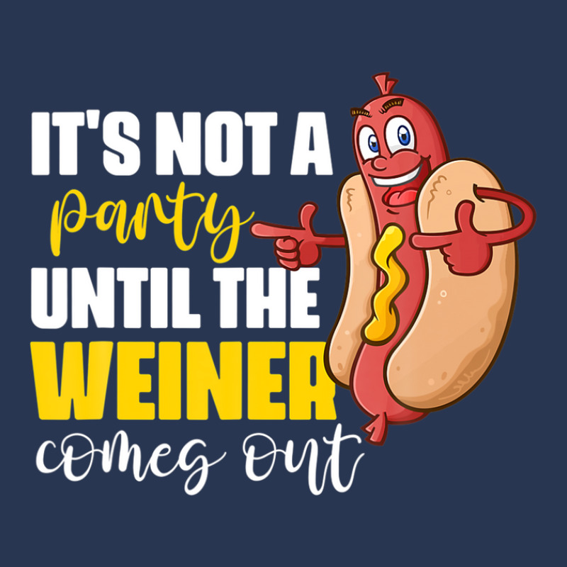 It's Not A Party Until The Weiner Comes Out Ladies Denim Jacket by emodijeninam | Artistshot