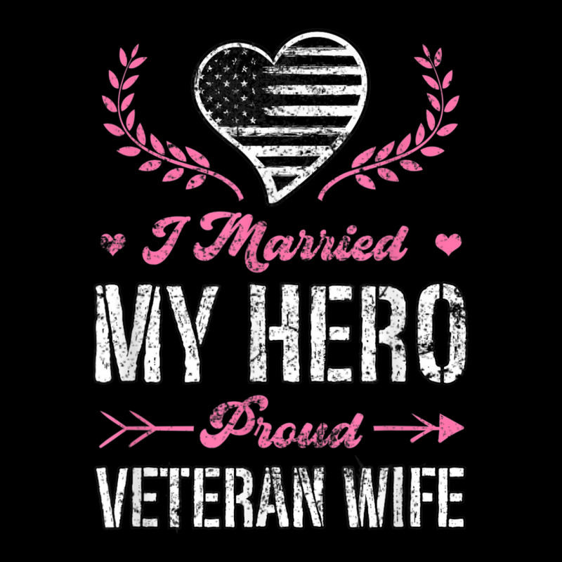 I Married My Hero Proud Veteran Wife Usa Military Husband Long Sleeve Shirts | Artistshot