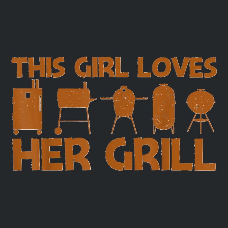 Funny Grill Gift For Girls Kids Grilling Bbq Smoked Meat Fan Crewneck Sweatshirt | Artistshot