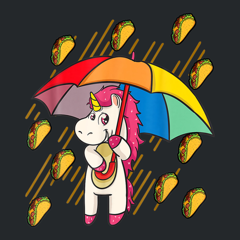 Raining Tacos Unicorn Lover Umbrella Cinco De Mayo Funny Crewneck Sweatshirt | Artistshot