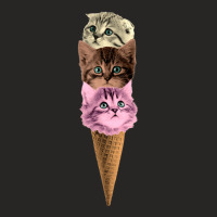 Meow Scream Ice Cream Cone Kitten Pun Graphic Ladies Fitted T-shirt | Artistshot