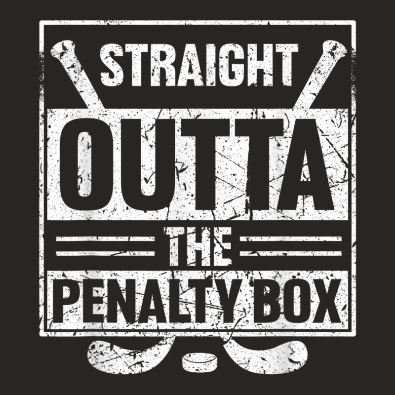 Stright Outta The Penalty Box Ice Hockey Hockey Ice Hockey Ladies Fitted T-Shirt by JorgeLBravo | Artistshot