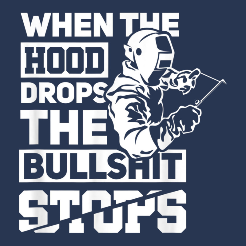 When The Hood Drops Funny Welder Gift Pipeliner Welding Men Denim Jacket | Artistshot