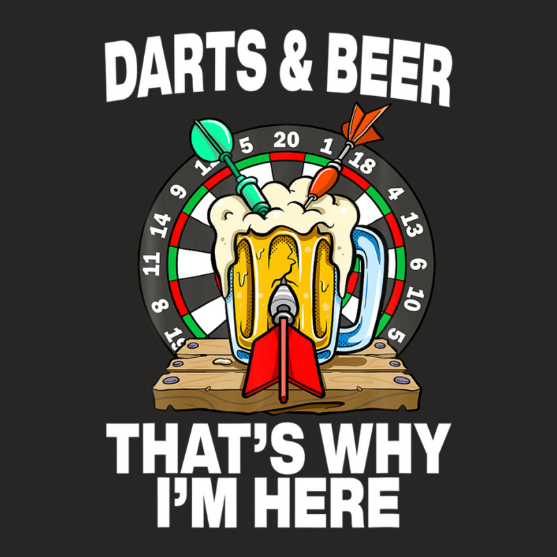 Darts & Beer That'swhy I'm Here Dartboard Dart Player Ladies Fitted T-Shirt by asongurules3 | Artistshot