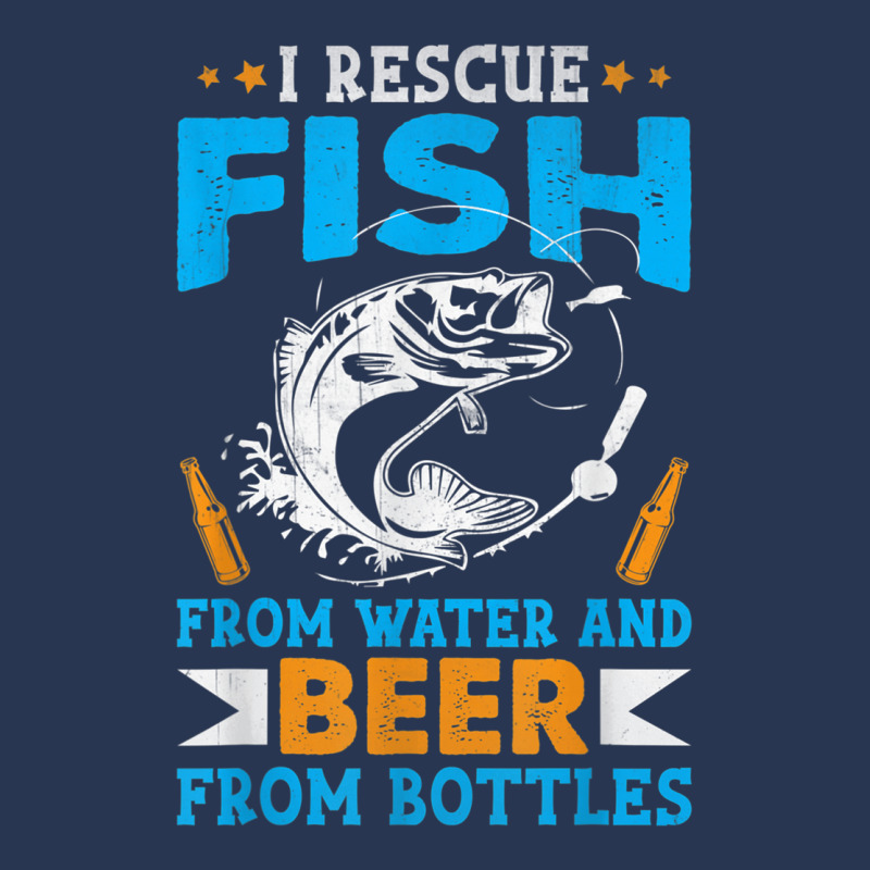 I Rescue Fish From Water And Beer From Bottles Fisherman Men Denim Jacket | Artistshot