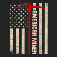 American Miner Usa Flag For A Coal Miner 3/4 Sleeve Shirt | Artistshot