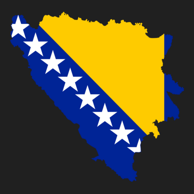 Flag Map Of Bosnia And Herzegovina Drawstring Bags | Artistshot