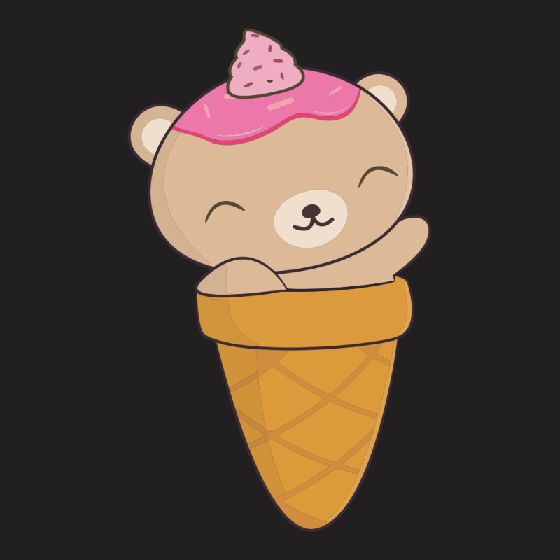 Brown Bear Ice Cream Cone T-shirt | Artistshot