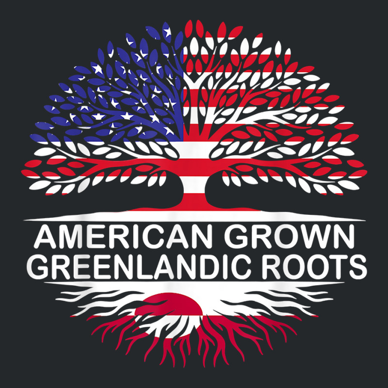 Usa & Greenland Flags Tee American Grown Greenlandic Roots T Shirt Crewneck Sweatshirt | Artistshot