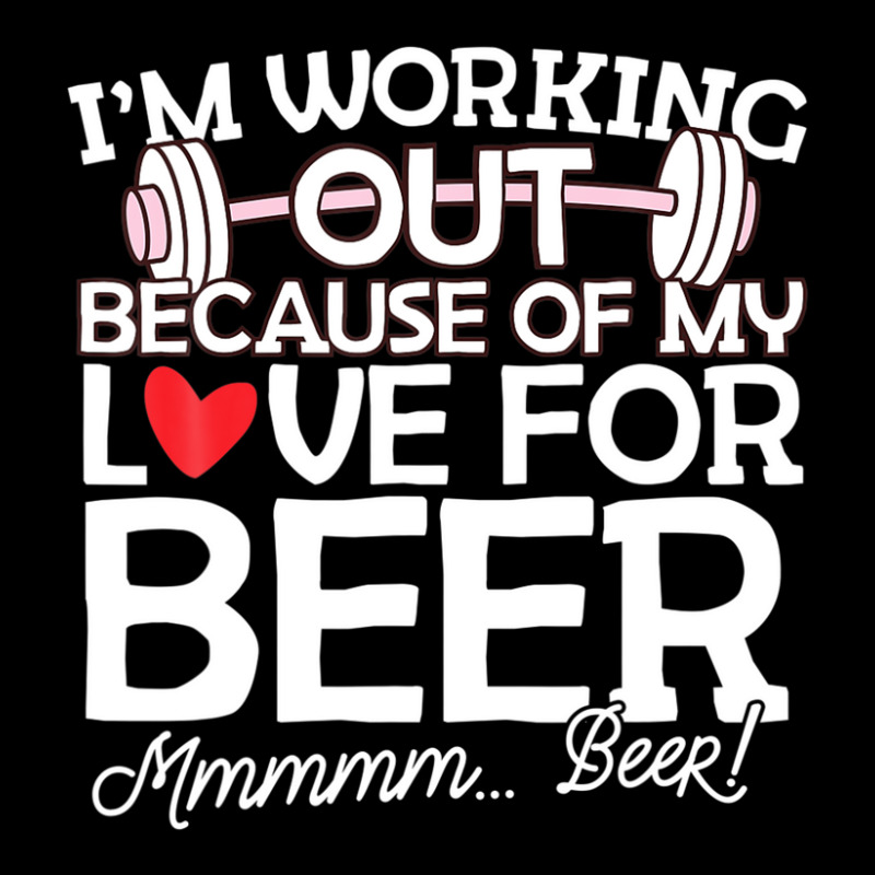 I'm Working Out Because Of My Love For Beer - Fitness Tshirt Cropped Hoodie by asongurules3 | Artistshot