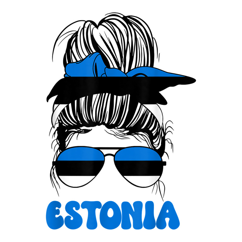 Estonian Women Messy Bun, Proud Estonia Flag For Girls T Shirt Baby Tee | Artistshot