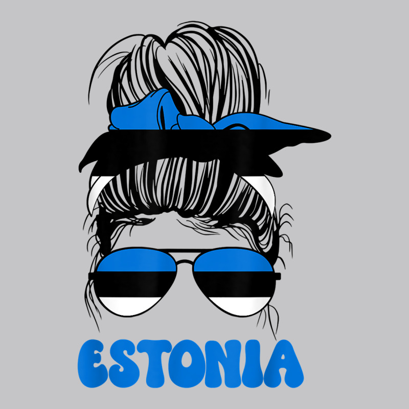 Estonian Women Messy Bun, Proud Estonia Flag For Girls T Shirt Baby Bodysuit | Artistshot