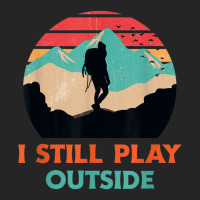 I Still Play Outside Hiking Retro Sunset Silhouette Unisex Hoodie | Artistshot