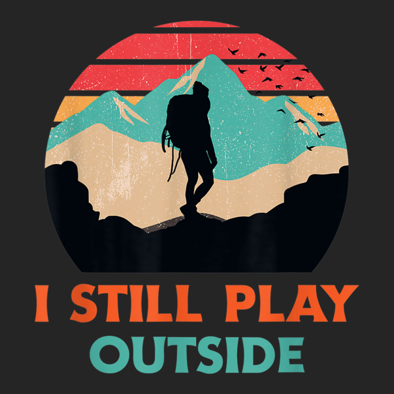 I Still Play Outside Hiking Retro Sunset Silhouette Unisex Hoodie | Artistshot