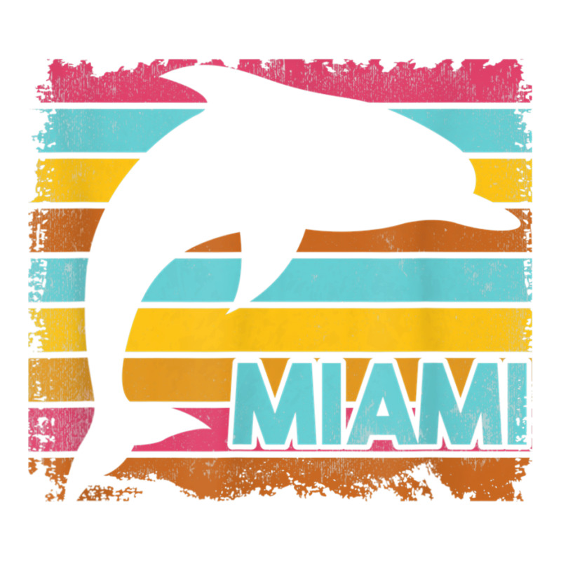 Miami Resident Vintage Dolphin Silhouette Souvenir Gift Stainless Steel Water Bottle | Artistshot