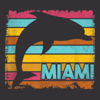 Miami Resident Vintage Dolphin Silhouette Souvenir Gift Vintage Hoodie | Artistshot