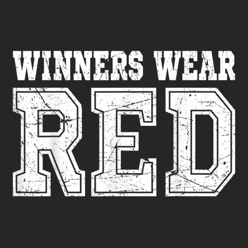 Winners Wear Red Color Team Spirit Game War Camp Parent Crew Ladies Fitted T-Shirt by KaseyReyes | Artistshot