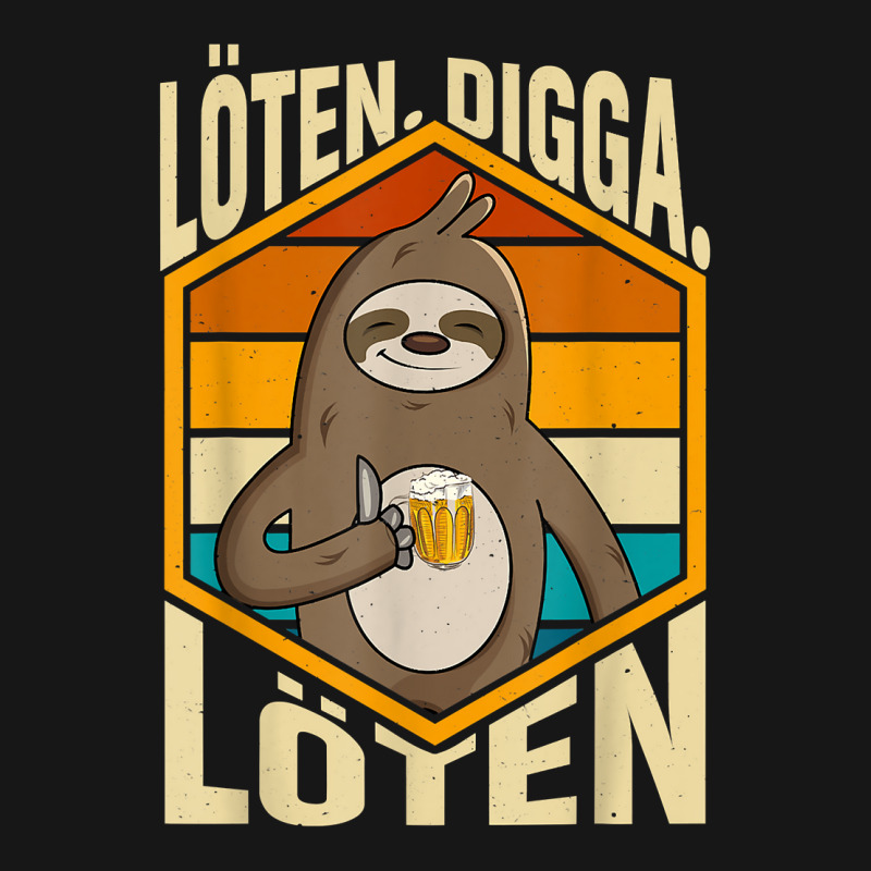 Funny Funny Sloth Beer Soldering. Digga. Soldering T Shirt Medium-length Apron | Artistshot