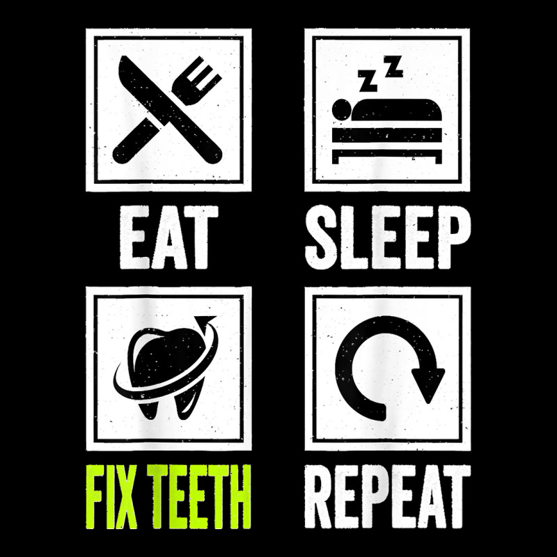 Eat Sleep Fix Teeth Repeat Dental Oral Doctor Orthodontists Adjustable Cap by KENNETHLEETINSLEY | Artistshot