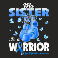 My Sister Is A Warrior Type 1 Diabetes Awareness Boxing T Shirt Ladies Fitted T-shirt | Artistshot