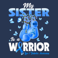 My Sister Is A Warrior Type 1 Diabetes Awareness Boxing T Shirt Ladies Denim Jacket | Artistshot