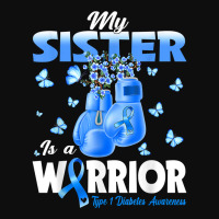 My Sister Is A Warrior Type 1 Diabetes Awareness Boxing T Shirt Crop Top | Artistshot