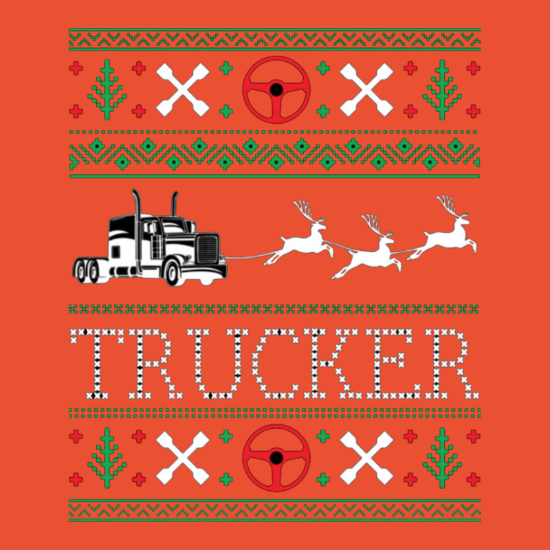 Christmas Trucker Truck Driver Ladies Fitted T-Shirt by Acoy | Artistshot