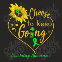 Disability Awareness   Disability Awareness Choose To Keep Goin Ladies Fitted T-shirt | Artistshot