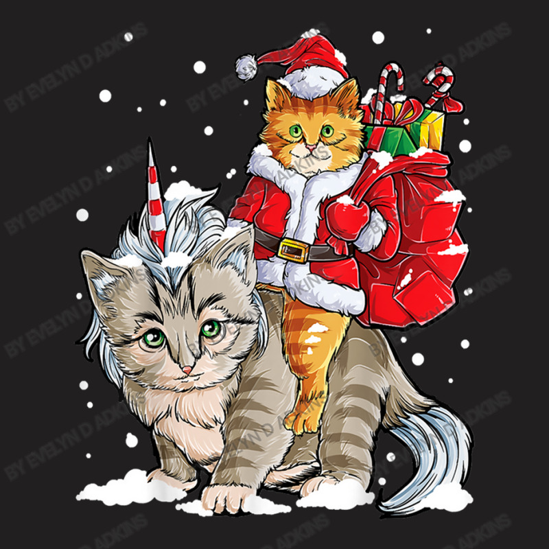 Black Cat Kitty Christmas Cat Christmas Gifts Santa Caticorn Unicorn T-Shirt by Evelyn D Adkins | Artistshot