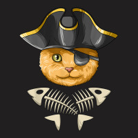 Pirate Cat Buccaneer Cat Crossbones Eye Patch Captain Cat T-shirt | Artistshot