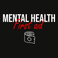 Mental Health First Aid Simple Design Scorecard Crop Tee | Artistshot