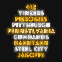 Pittsburgh 412 Jagoffs Yinzers Steel City Funny Retro Portrait Canvas Print | Artistshot