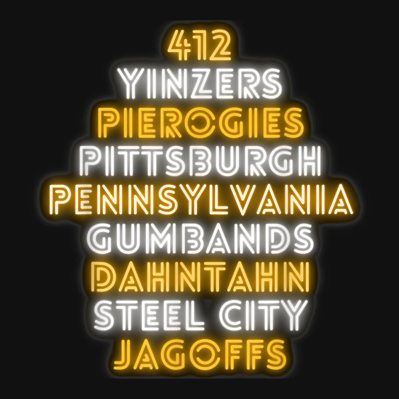 Pittsburgh 412 Jagoffs Yinzers Steel City Funny Retro Portrait Canvas Print | Artistshot