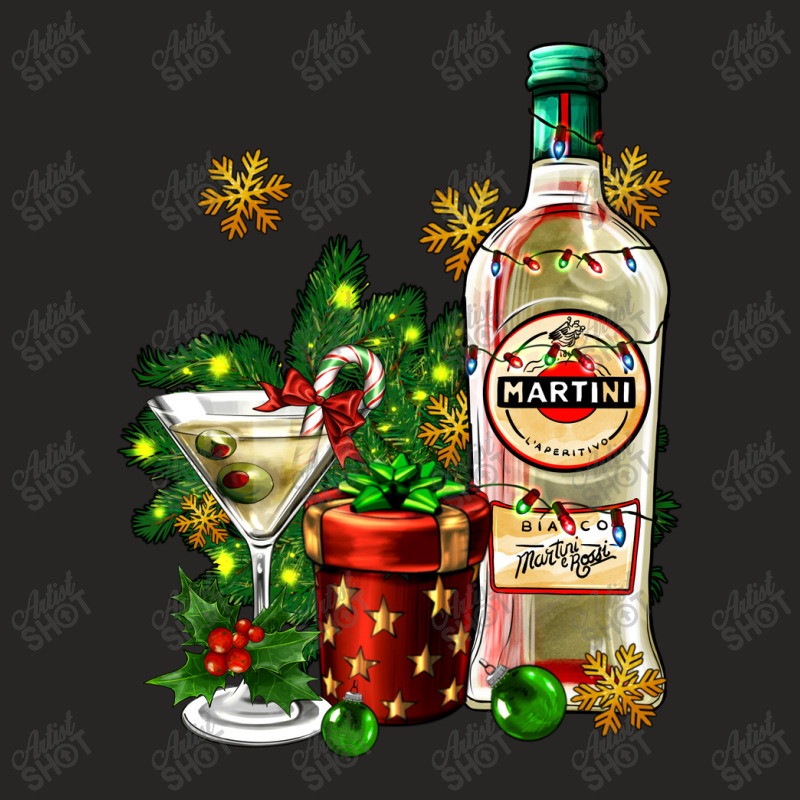 Cocrtail Martini And Gift And Snow Ladies Fitted T-Shirt by AdoDesignShop | Artistshot