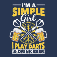 Womens I'm A Simple Girl I Play Darts & Drink Beer Funny Dart Girls Men Denim Jacket | Artistshot