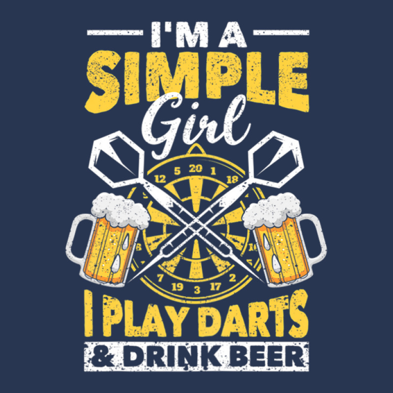 Womens I'm A Simple Girl I Play Darts & Drink Beer Funny Dart Girls Men Denim Jacket by asongurules3 | Artistshot