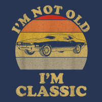 I'm Not Old I'm Classic Retro Vintage Sunset Classic Car Men Denim Jacket | Artistshot