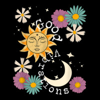 Cute Good Vibration Boho Sun Moon Flowers Energy Positive T Shirt Zipper Hoodie | Artistshot