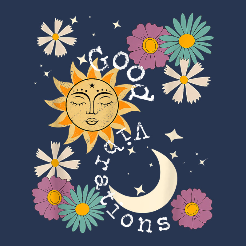 Cute Good Vibration Boho Sun Moon Flowers Energy Positive T Shirt Men Denim Jacket by silviabzp | Artistshot