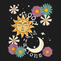 Cute Good Vibration Boho Sun Moon Flowers Energy Positive T Shirt Classic T-shirt | Artistshot