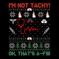 I'm Not Tachy Tee Funny Ugly Christmas Cardiac Nurse Men's 3/4 Sleeve Pajama Set | Artistshot