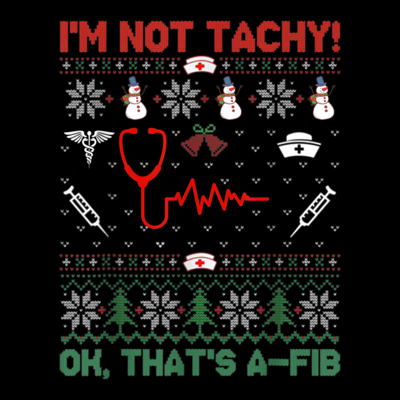 I'm Not Tachy Tee Funny Ugly Christmas Cardiac Nurse Men's Long Sleeve Pajama Set | Artistshot