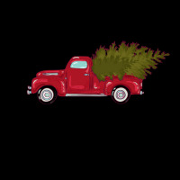 Merry Christmas - Chrismas Vintage Red Truck With A Tree Wagon V-neck Tee | Artistshot